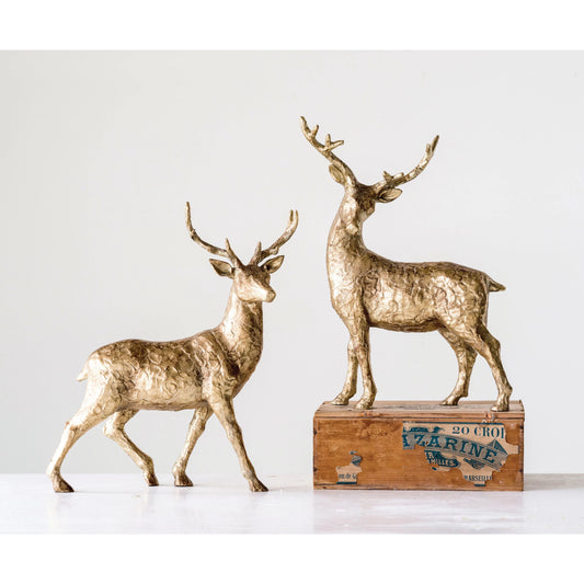Gold Standing Deer - Resin figurines