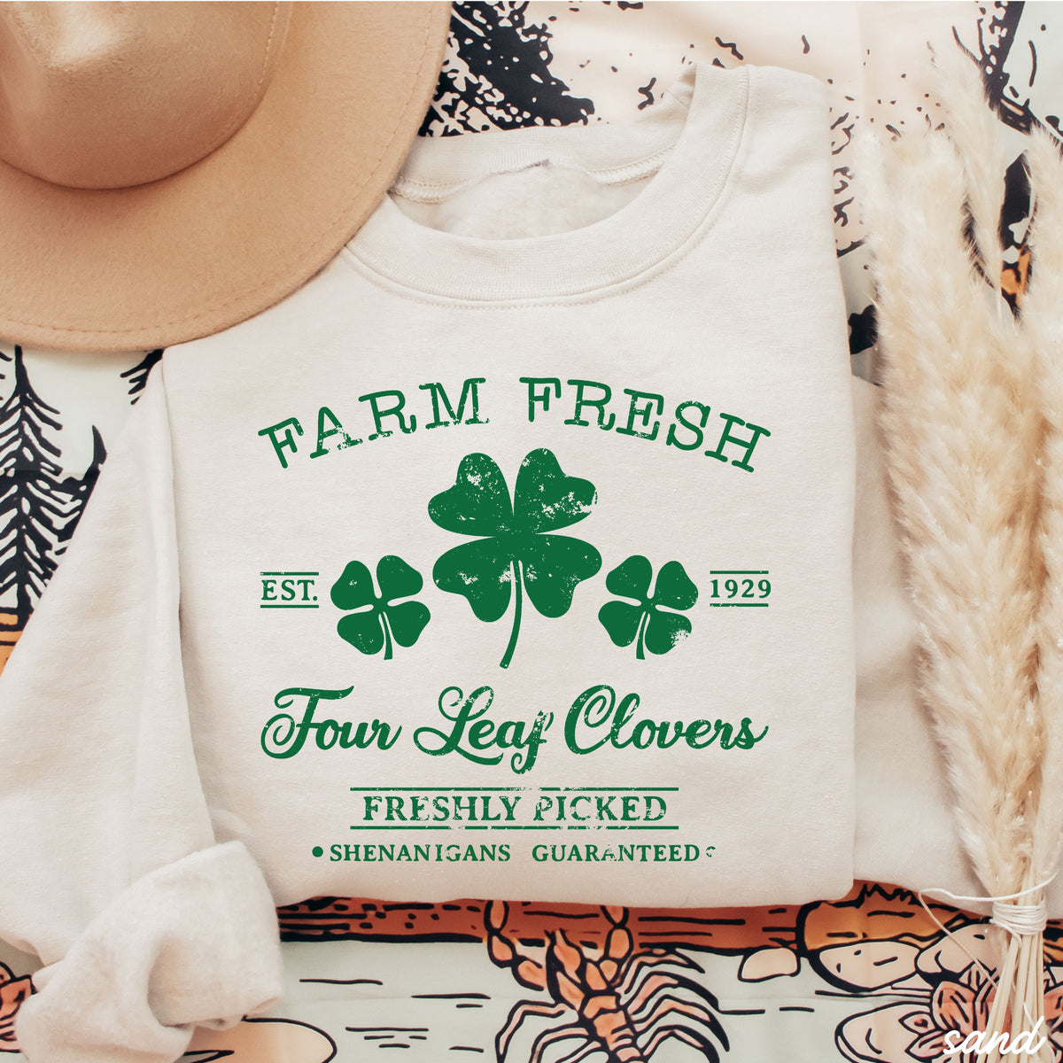 Farm Fresh Clovers Sweatshirt *6 Colors (S-3X)