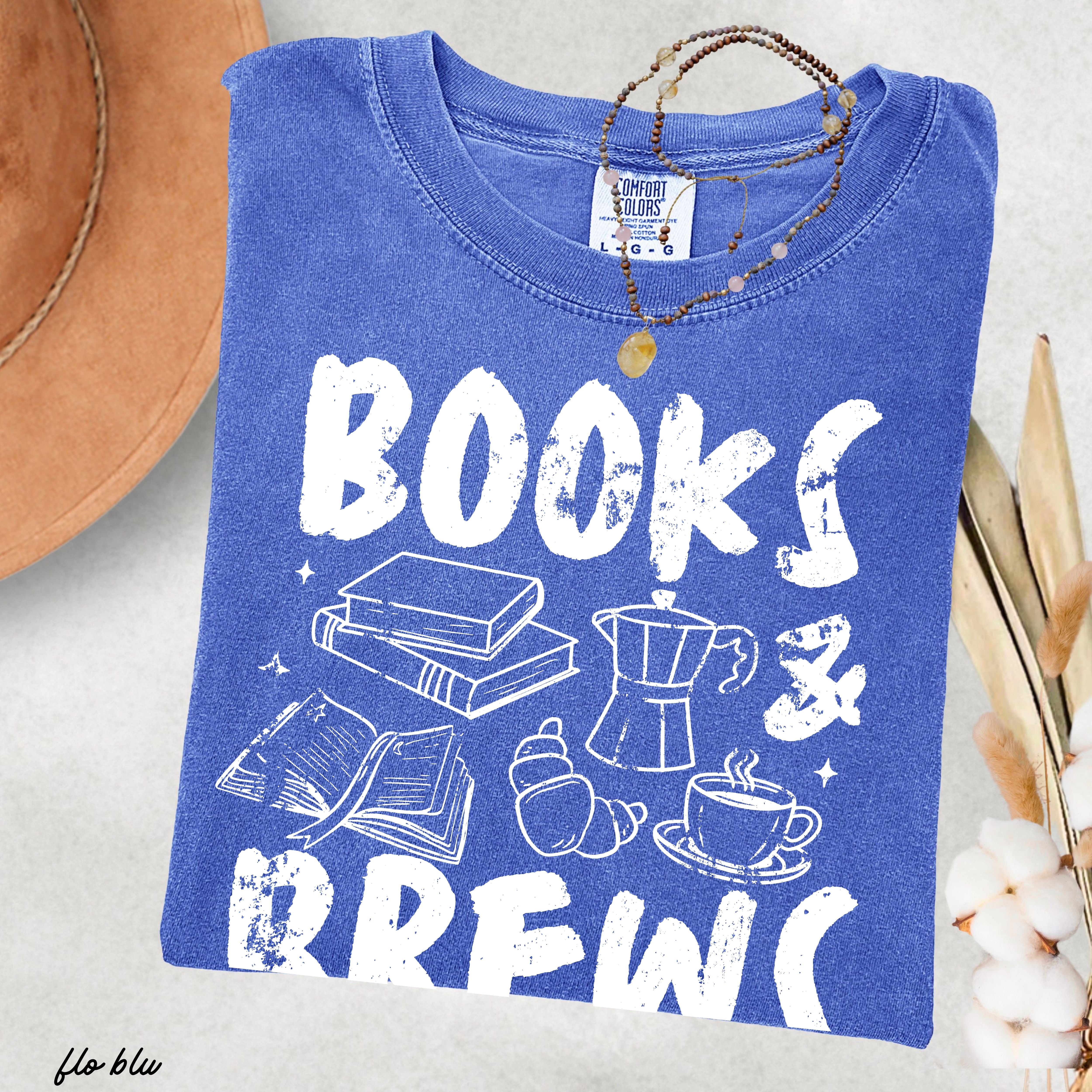 Books & Brews Tee *16 Colors (S-3X) COPY