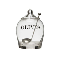 Olive Jar with Slotted Spoon