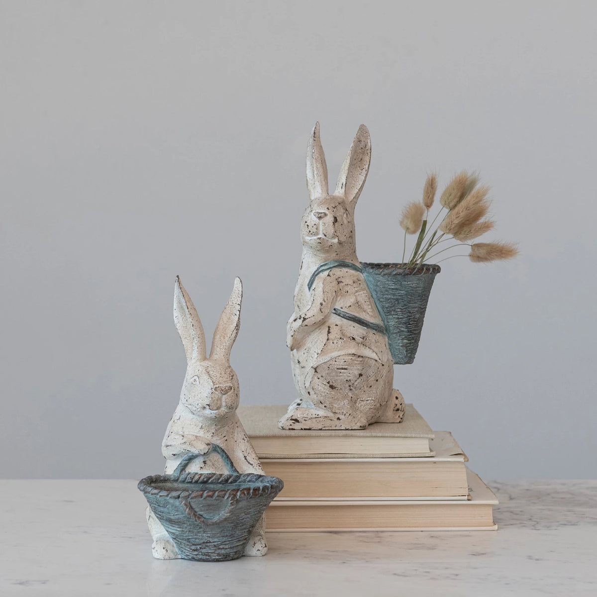 Resin Bunny w/ Basket