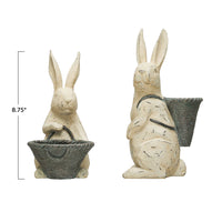 Resin Bunny w/ Basket