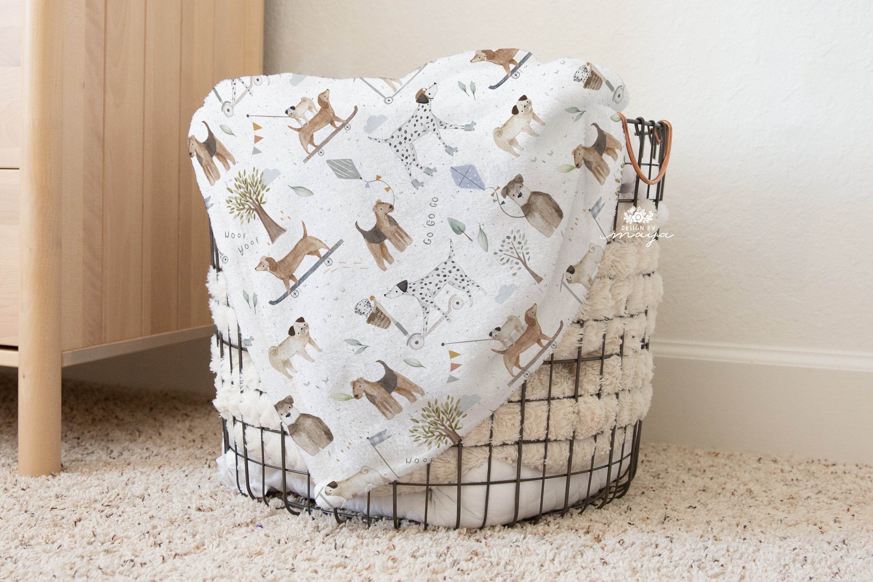 Baby Animals Alphabet - Vintage Baby Blanket