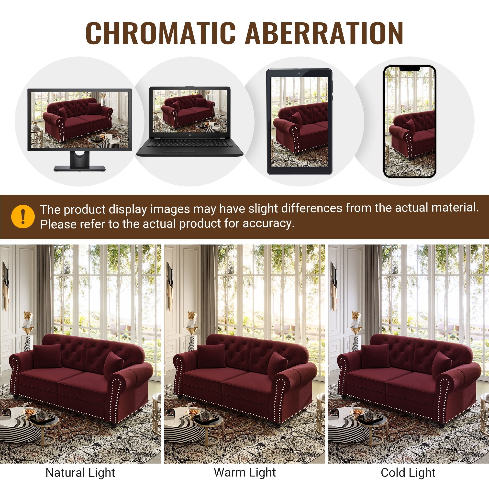 Upholstered Sofa Set With Nailhead Trim And Rolled Armrests, Includes Pillows