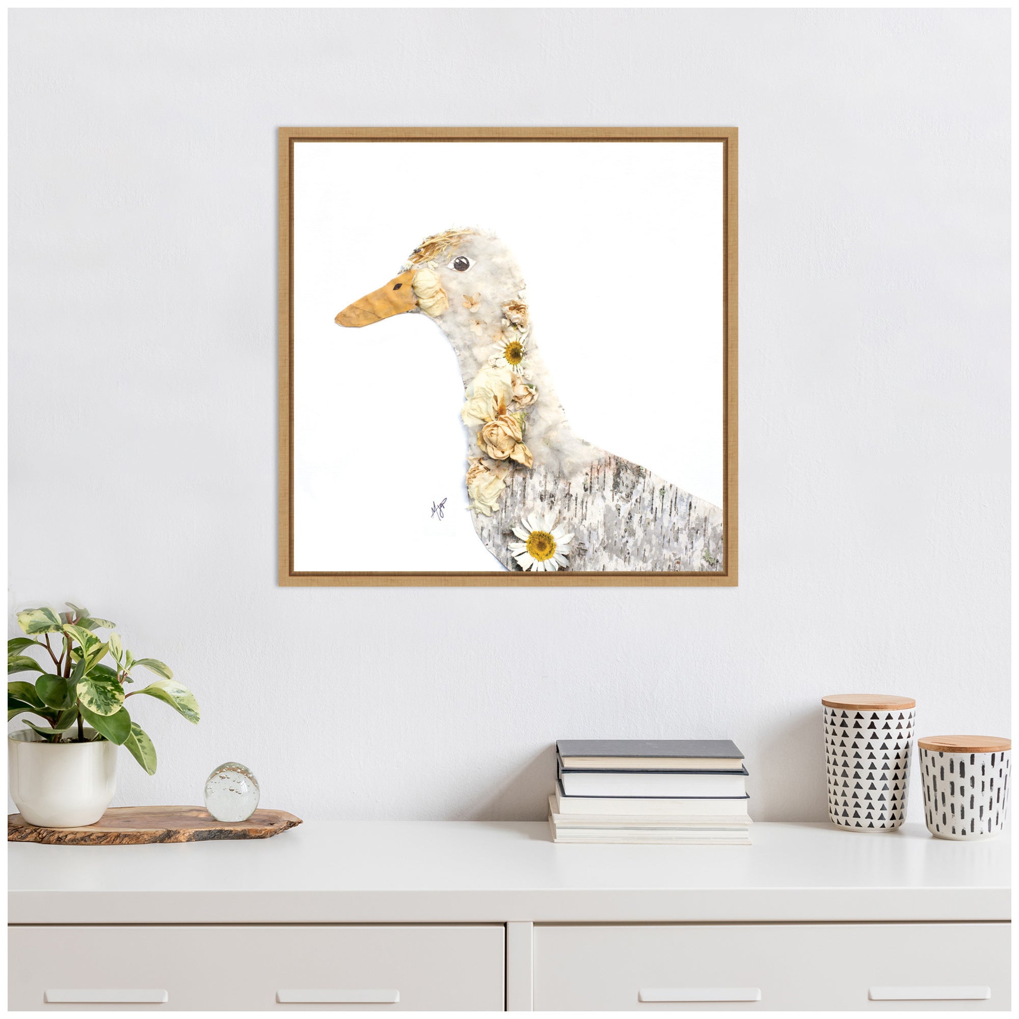 Duck No. 1 by Madeline Jeppesen Framed Canvas Wall Art Print