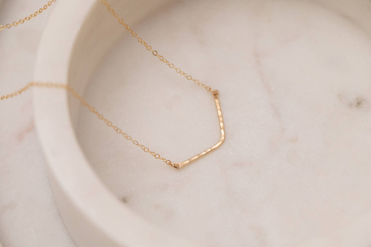 Gold Filled Chevron Necklace