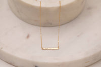 Hammered Gold Bar Necklace