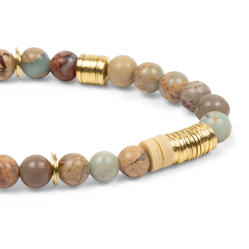 Intermix Stone Stacking Bracelet - Aqua Terra