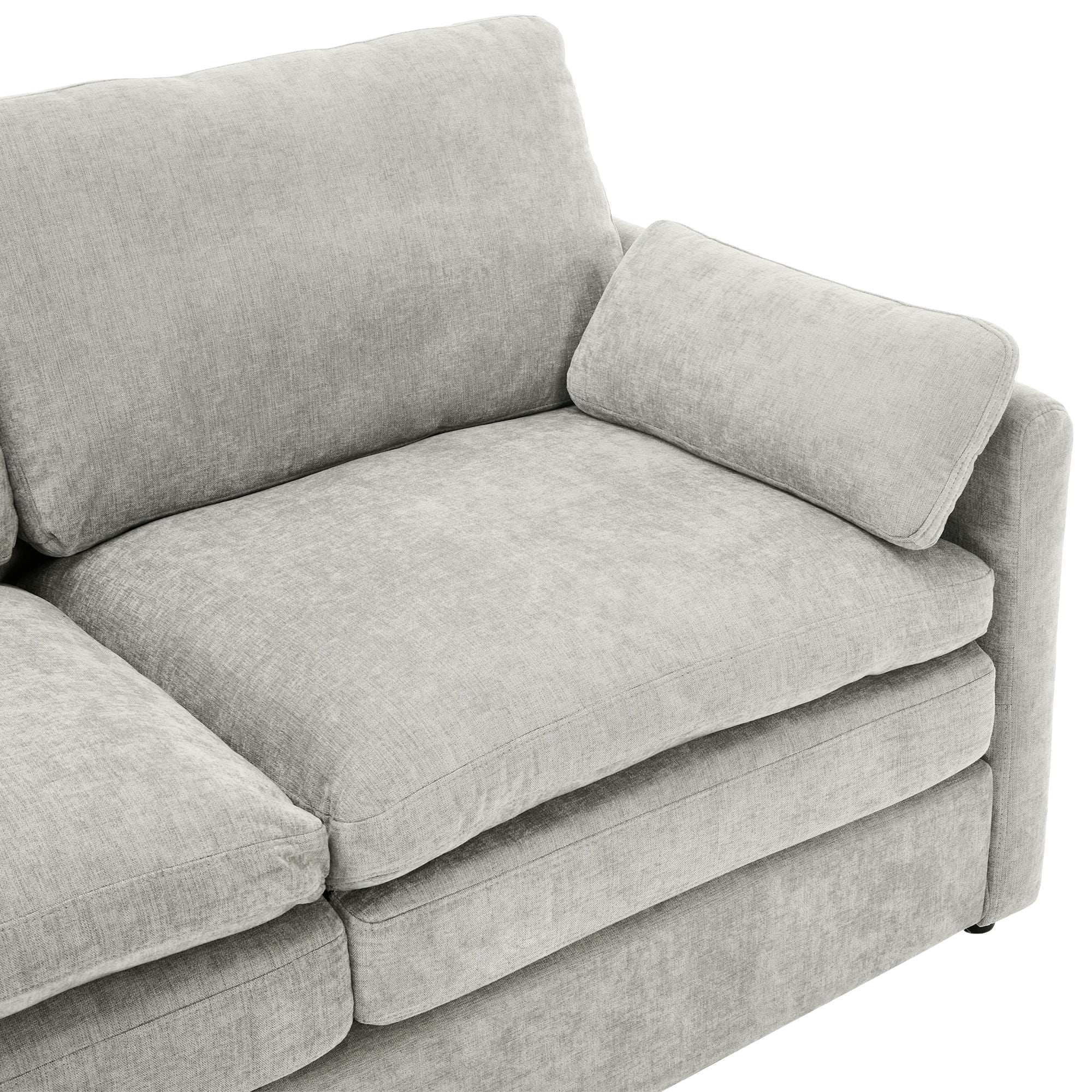 Cozy Upholstered Cushion Loveseat Sofa For Living Room