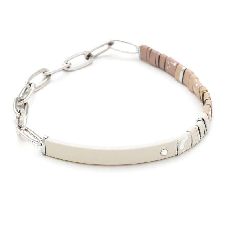 Good Karma Ombre w/Chain Bracelet - Joy&Kindness Ivory/Silvr