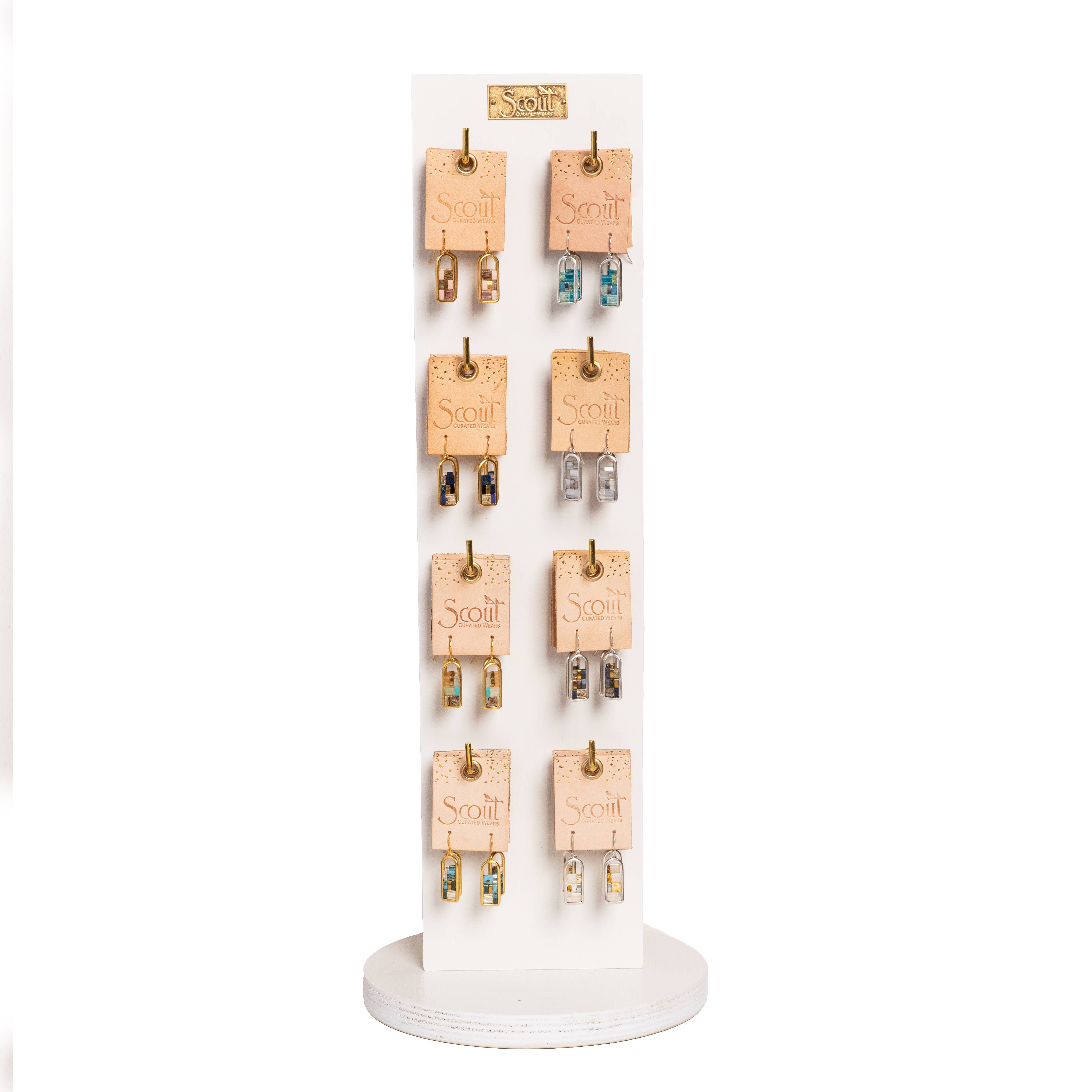 Good Karma Miyuki Frame Earring - Frost/Silver