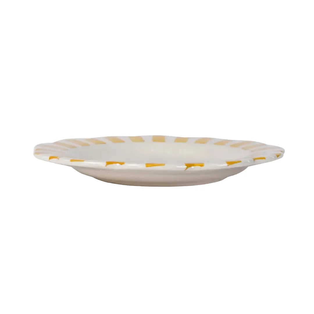Yellow Stripe Dinner Plate | 10 in (Set of 2)