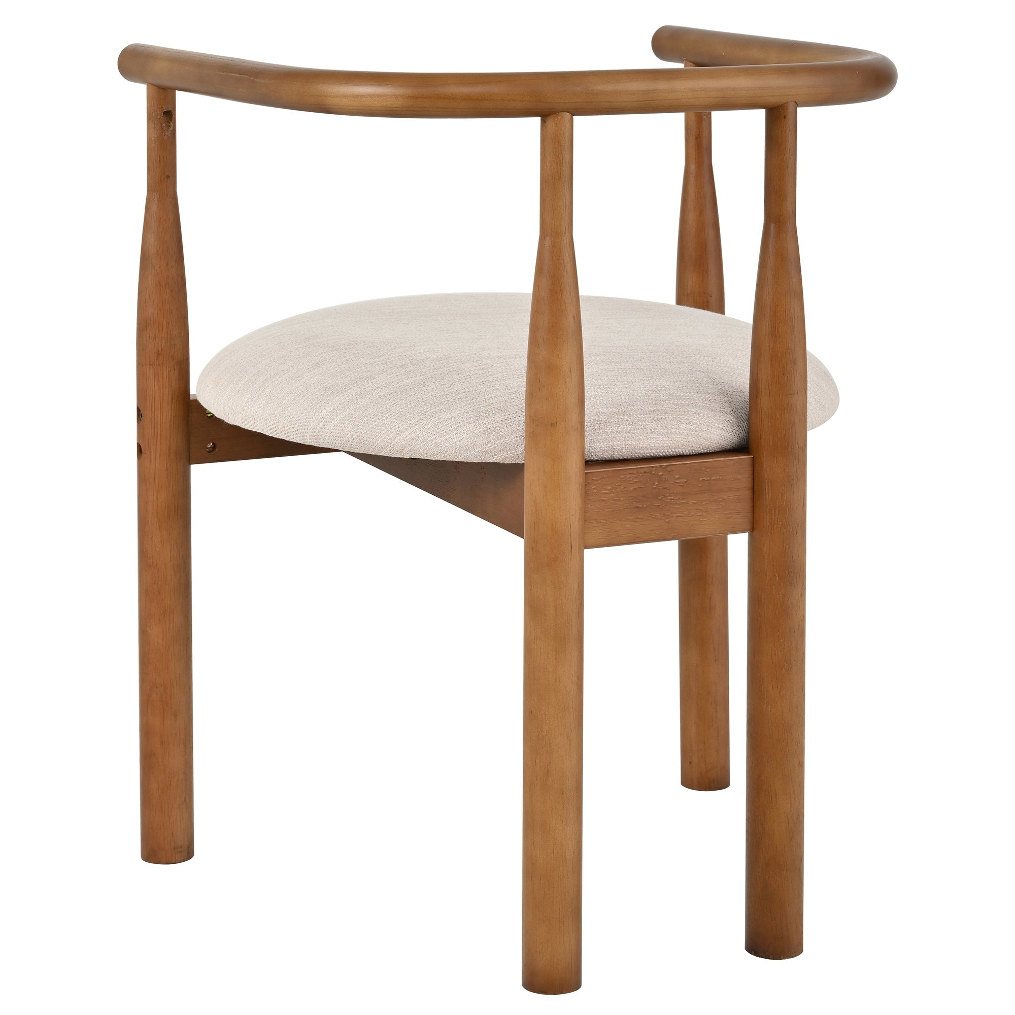 7 Pieces Modern Oval Dining Set, Rustic Farmhouse Solid Wood