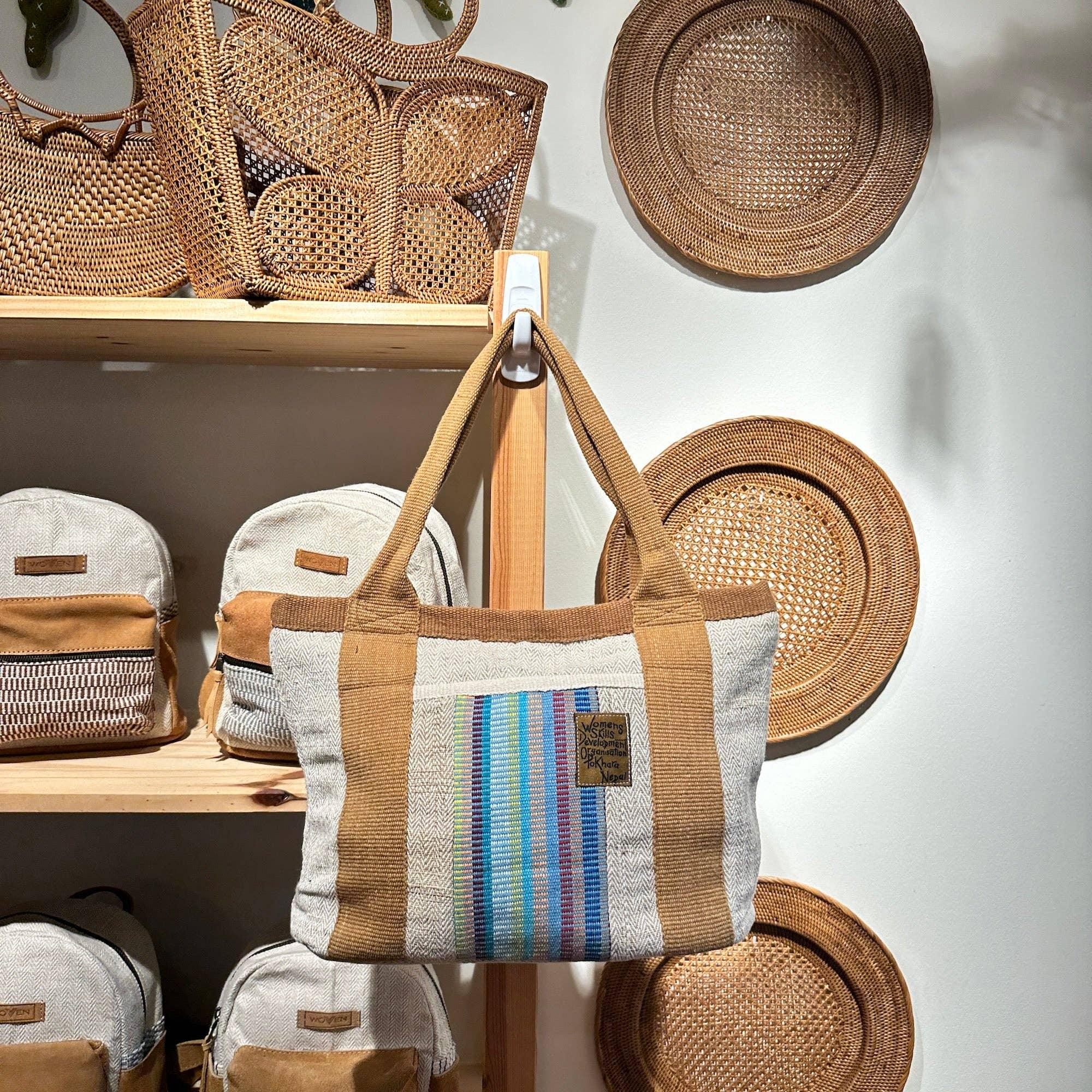 Fair trade WSDO allo pocket tote bag