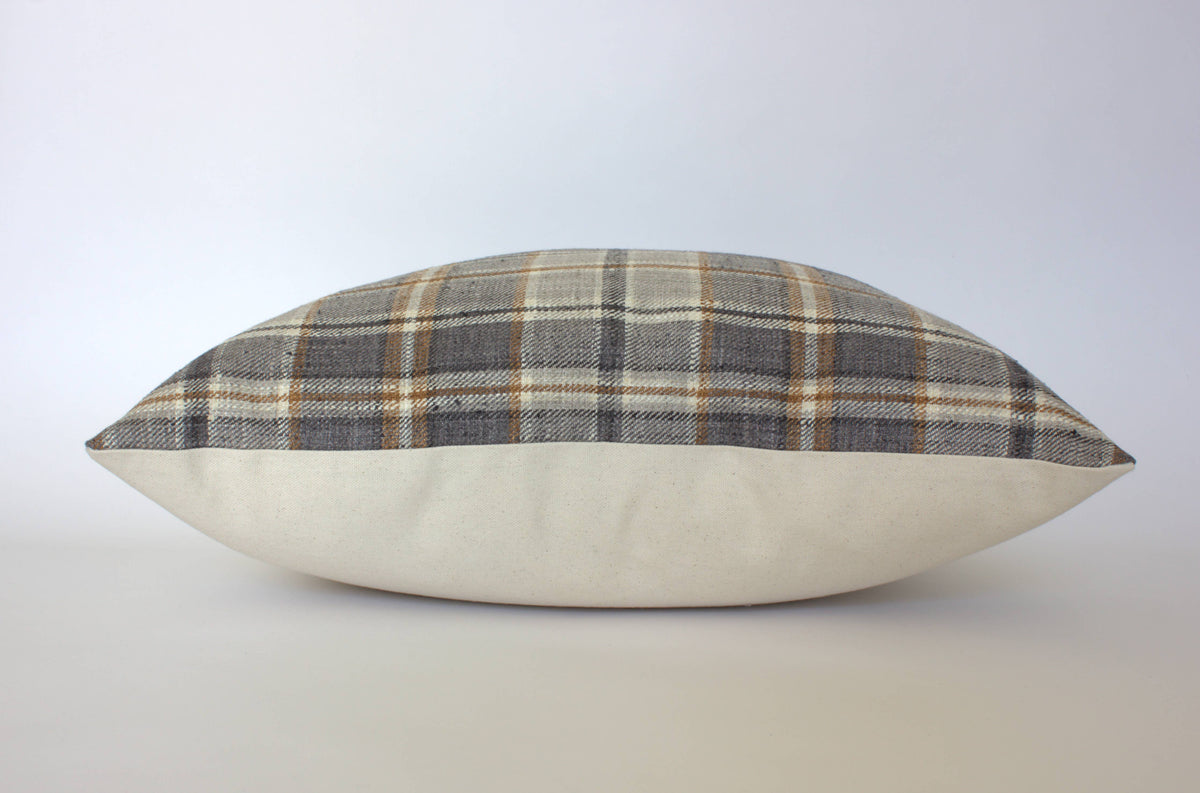 Brown Plaid Throw Pillow Cover