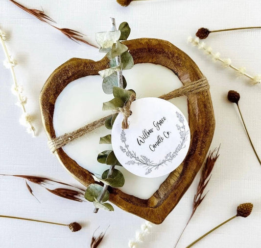 Heart Dough Bowl Candle