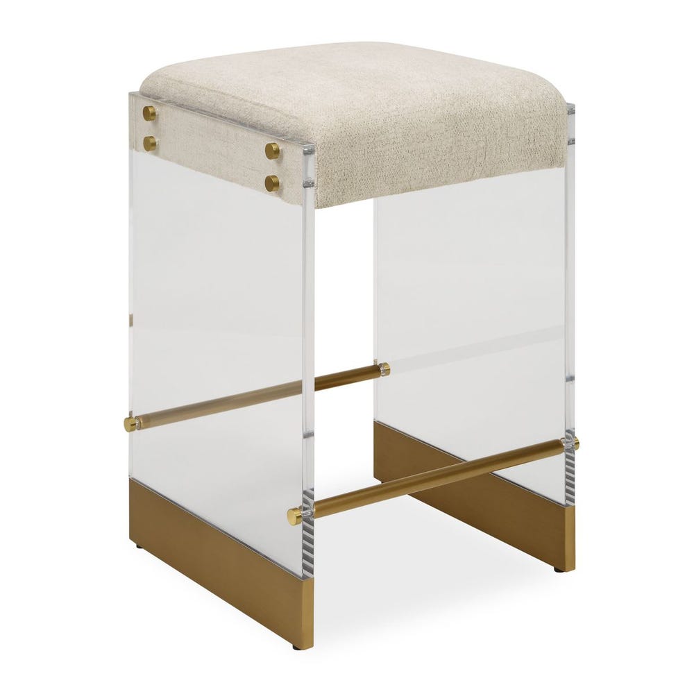 Celeste Ecru Acrylic Bench