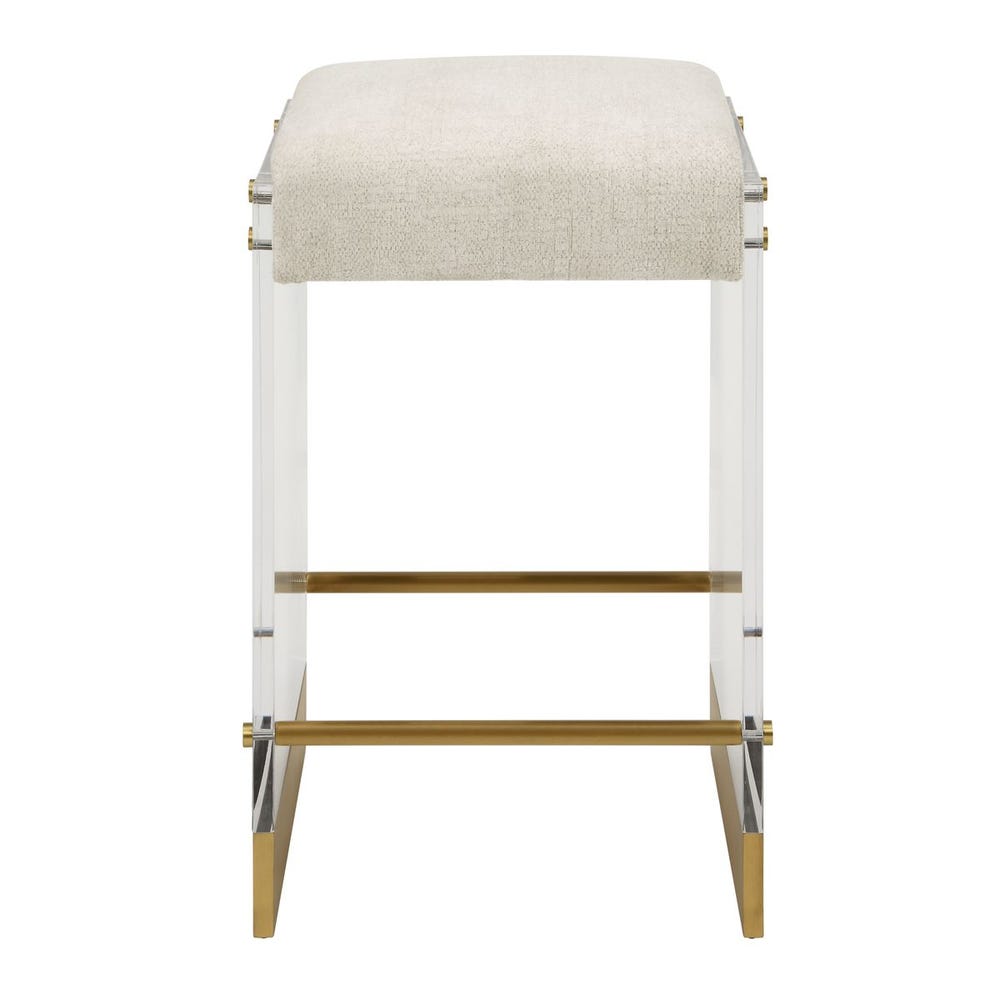 Celeste Ecru Acrylic Bench