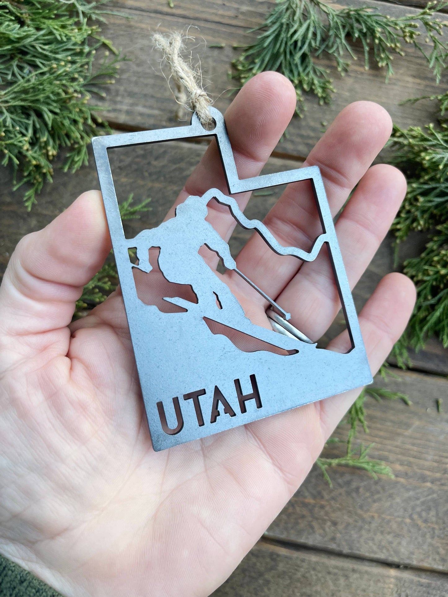 Utah State Ski Mountain Ornament