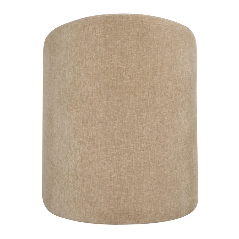 Elliot Barrel Back Flax Velvet Dining Chair with Casters