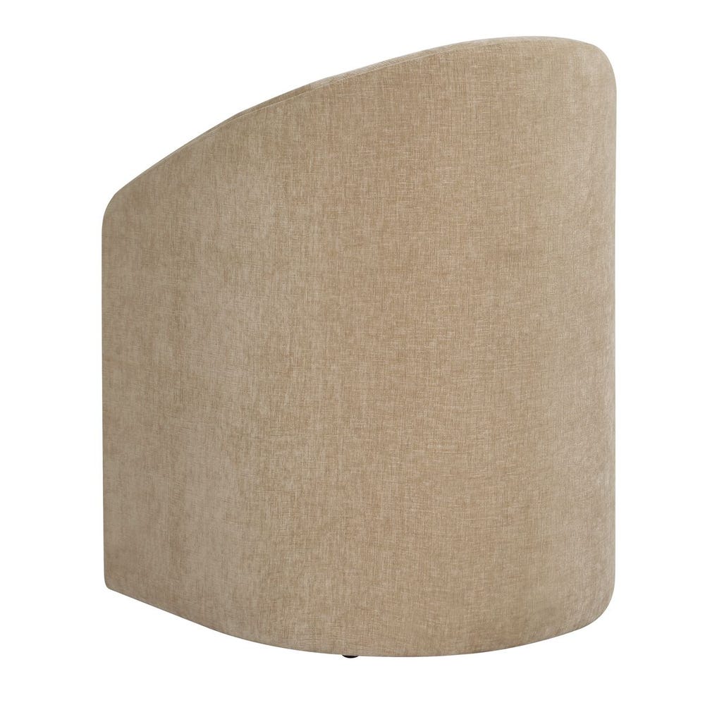 Elliot Barrel Back Flax Velvet Dining Chair with Casters