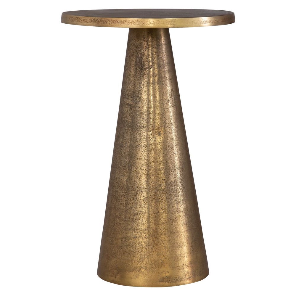 Ellison Hammered Brass Conical Accent Table