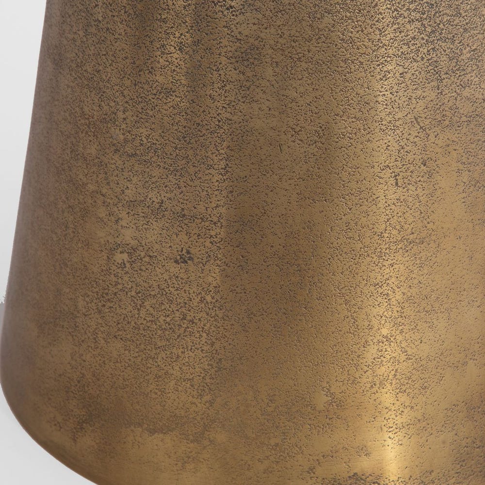 Ellison Hammered Brass Conical Accent Table