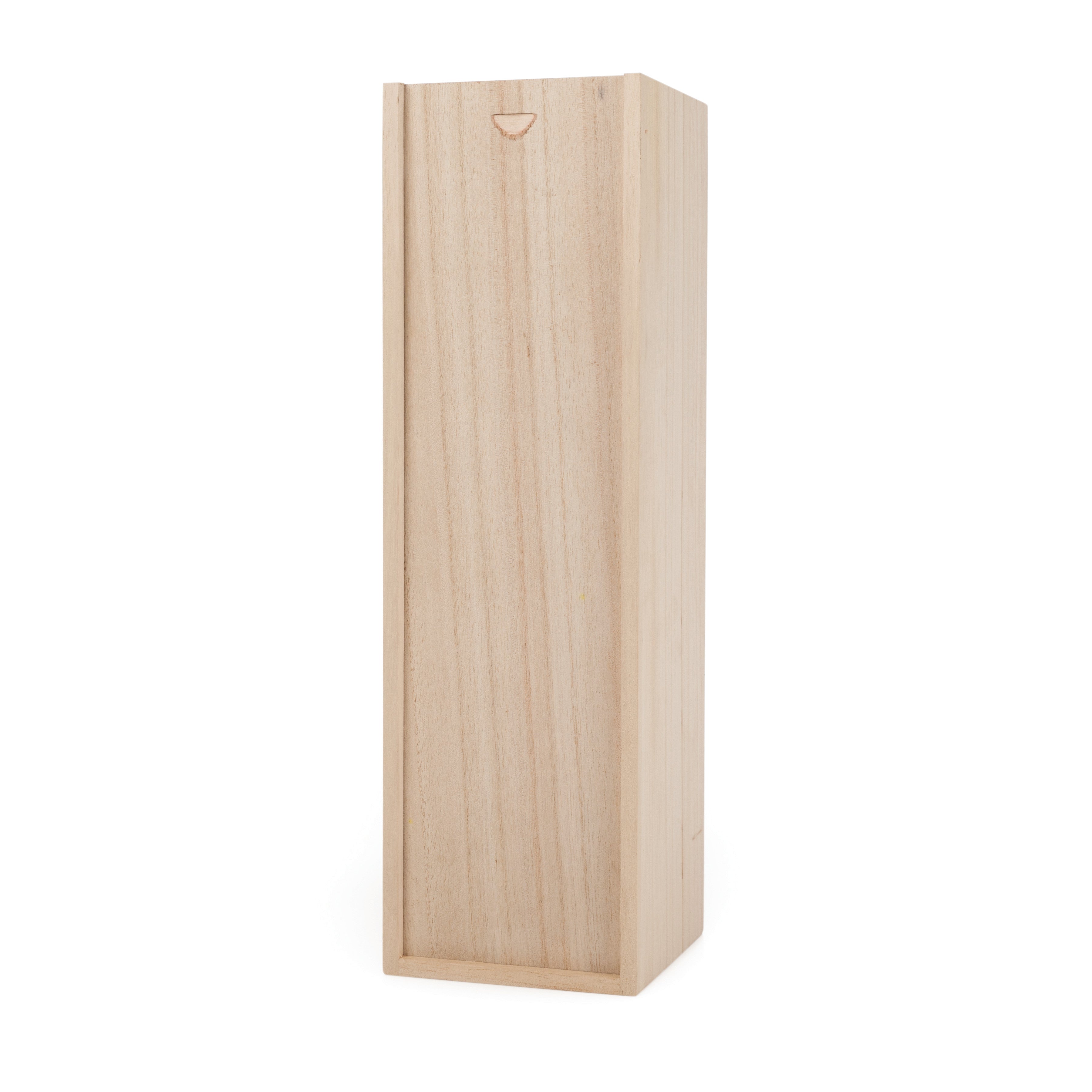 1-Bottle Wood Wine Box