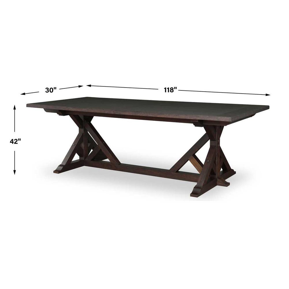 Charleston 98–118" Oak Extension Dining Table