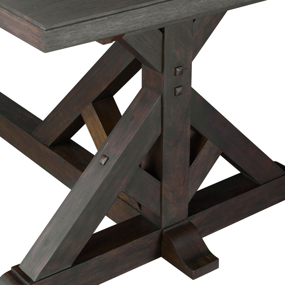 Charleston 98–118" Oak Extension Dining Table