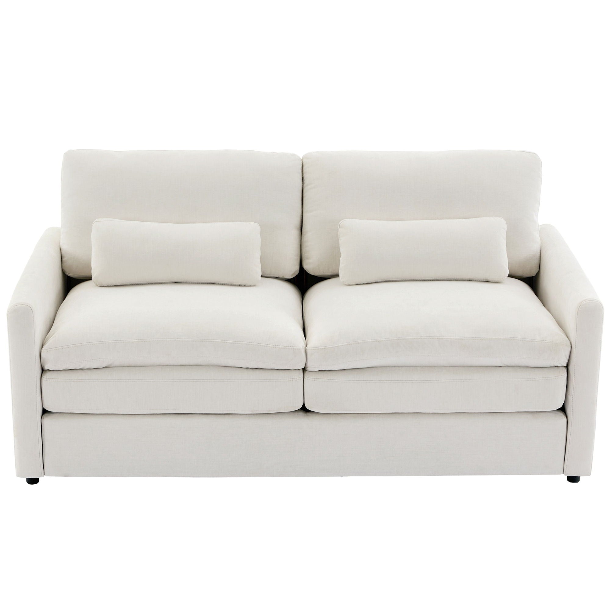 Cozy Upholstered Cushion Loveseat Sofa For Living Room