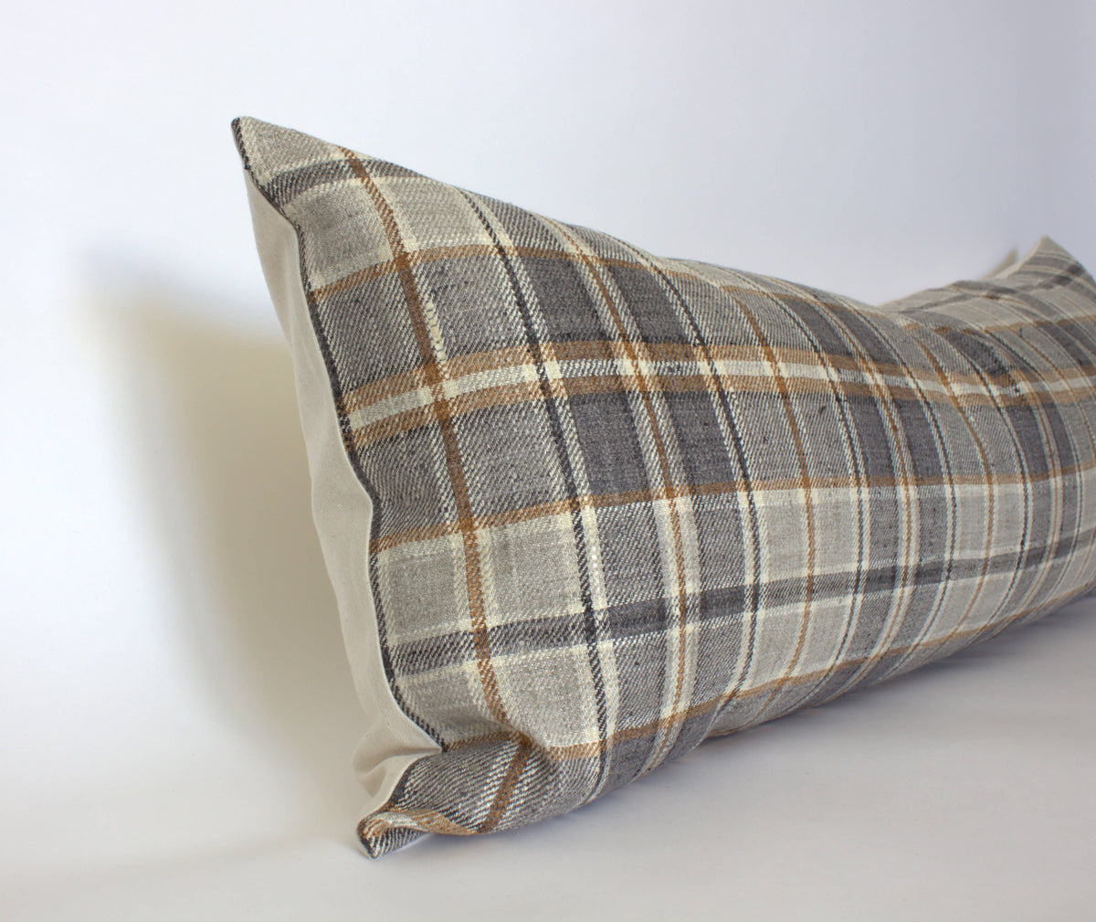 Brown Plaid Throw Pillow Cover