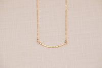 Gold Filled Curved Bar Necklace