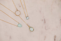 Gold Aquamarine Necklace