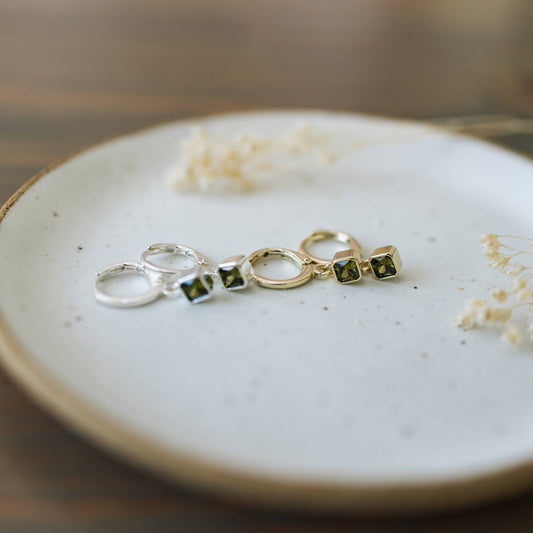 Prism Hoops-Moss Green