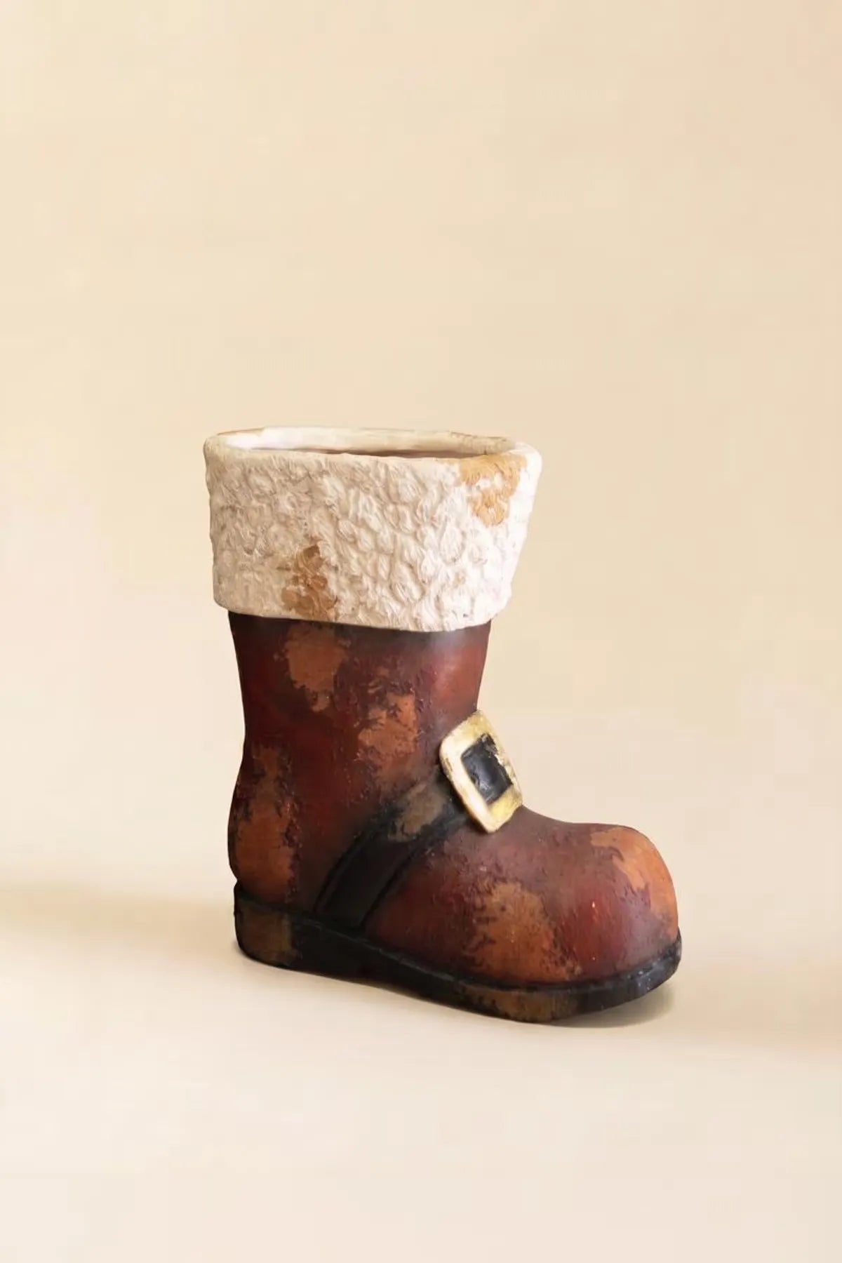 Nicholas Vintage Santa Boot Christmas Sculpture