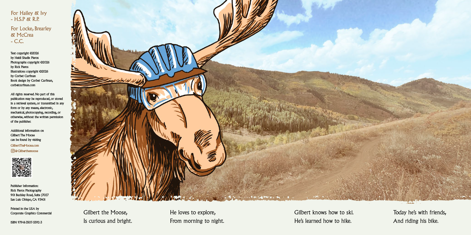 Gilbert The Moose Goes Mountain Biking - children's book