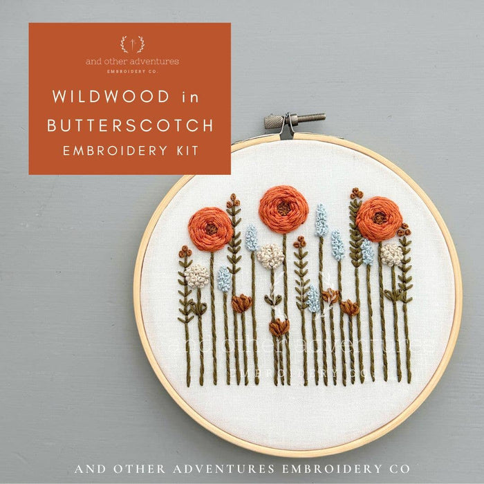 Hand Embroidery Kit - Wildwood in Butterscotch