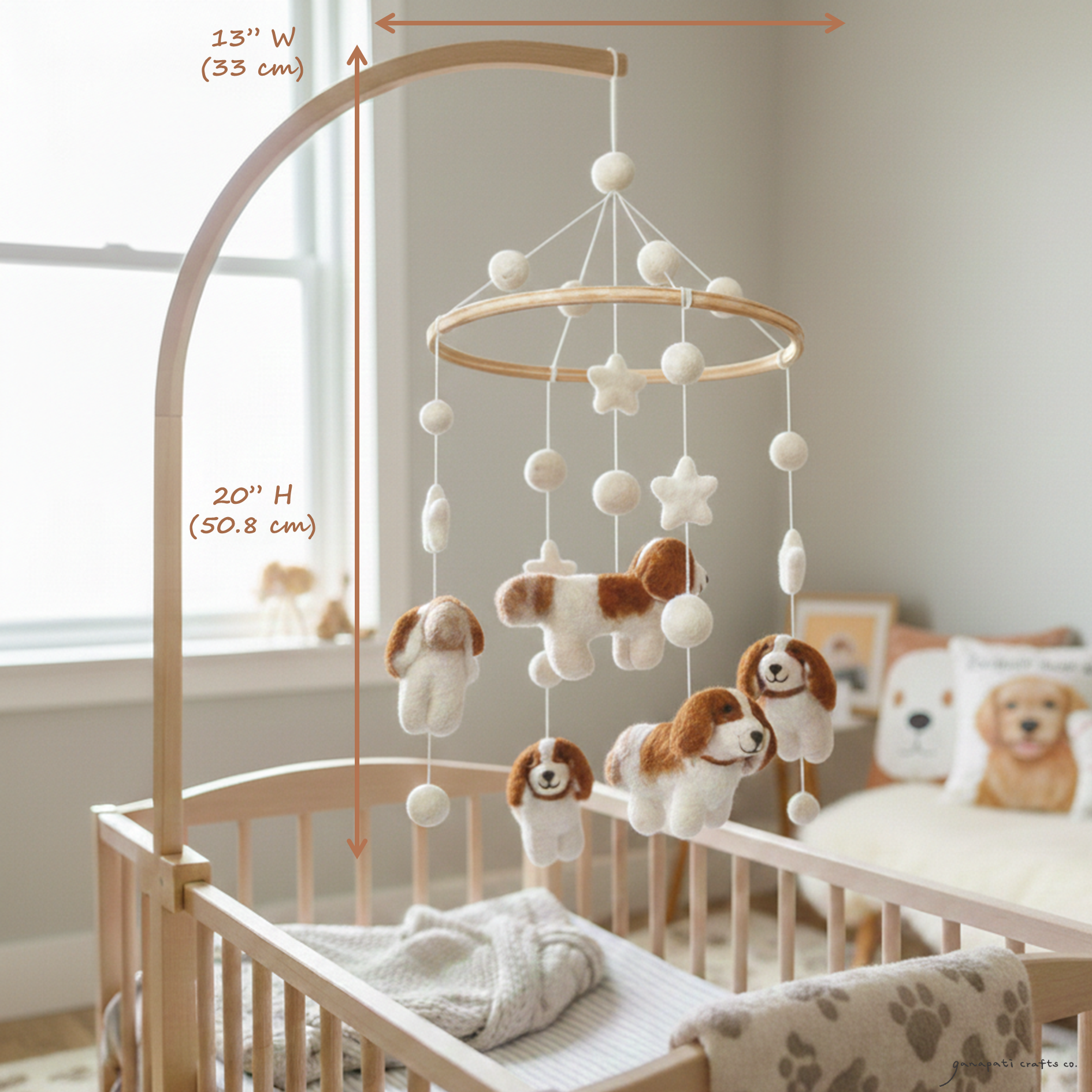 Felt Baby Mobile - Cavalier King Charles Cavalier