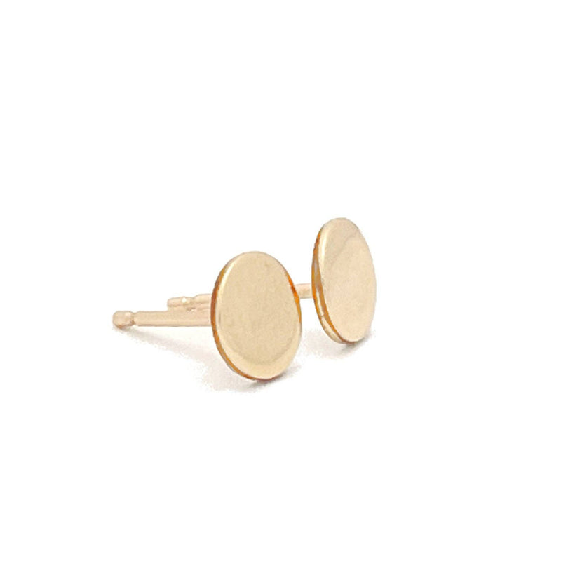 Circle Stud Earrings - Hypoallergenic, Waterproof, Dainty