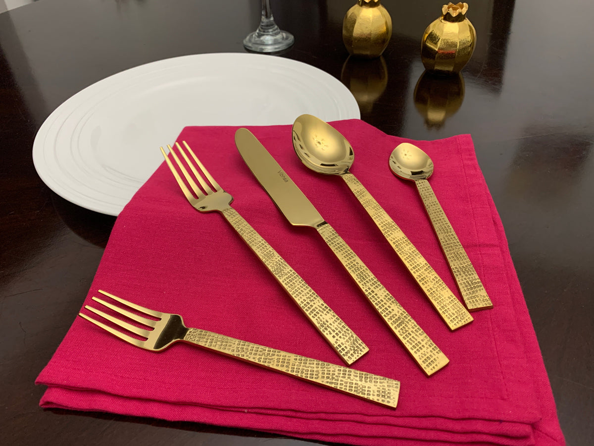 Vibhsa Flatware set of 20 Pieces Gold Egyptian Design