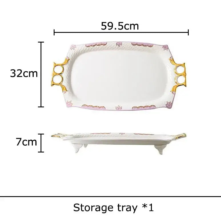 Floral pink & purple porcelain coffee mug set dining room gold trim