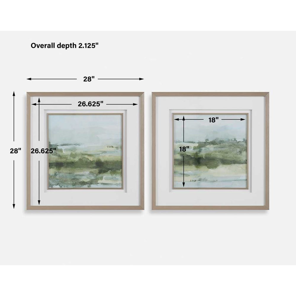 Sierra Sage Framed Landscape Prints, Set of 2