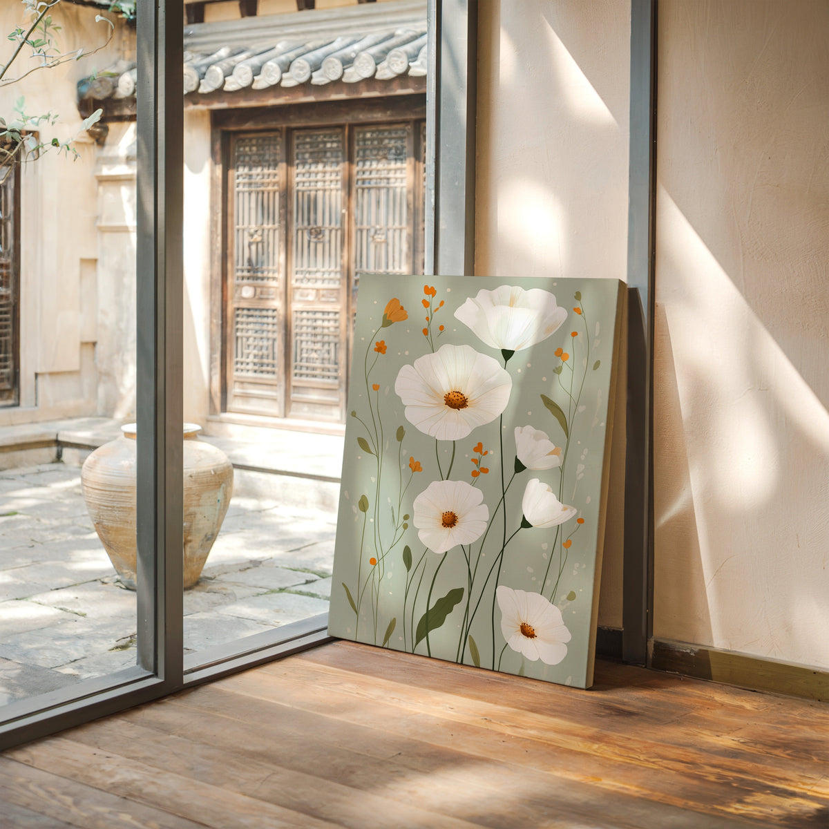Tranquil Meadows - Modern Floral Canvas Art