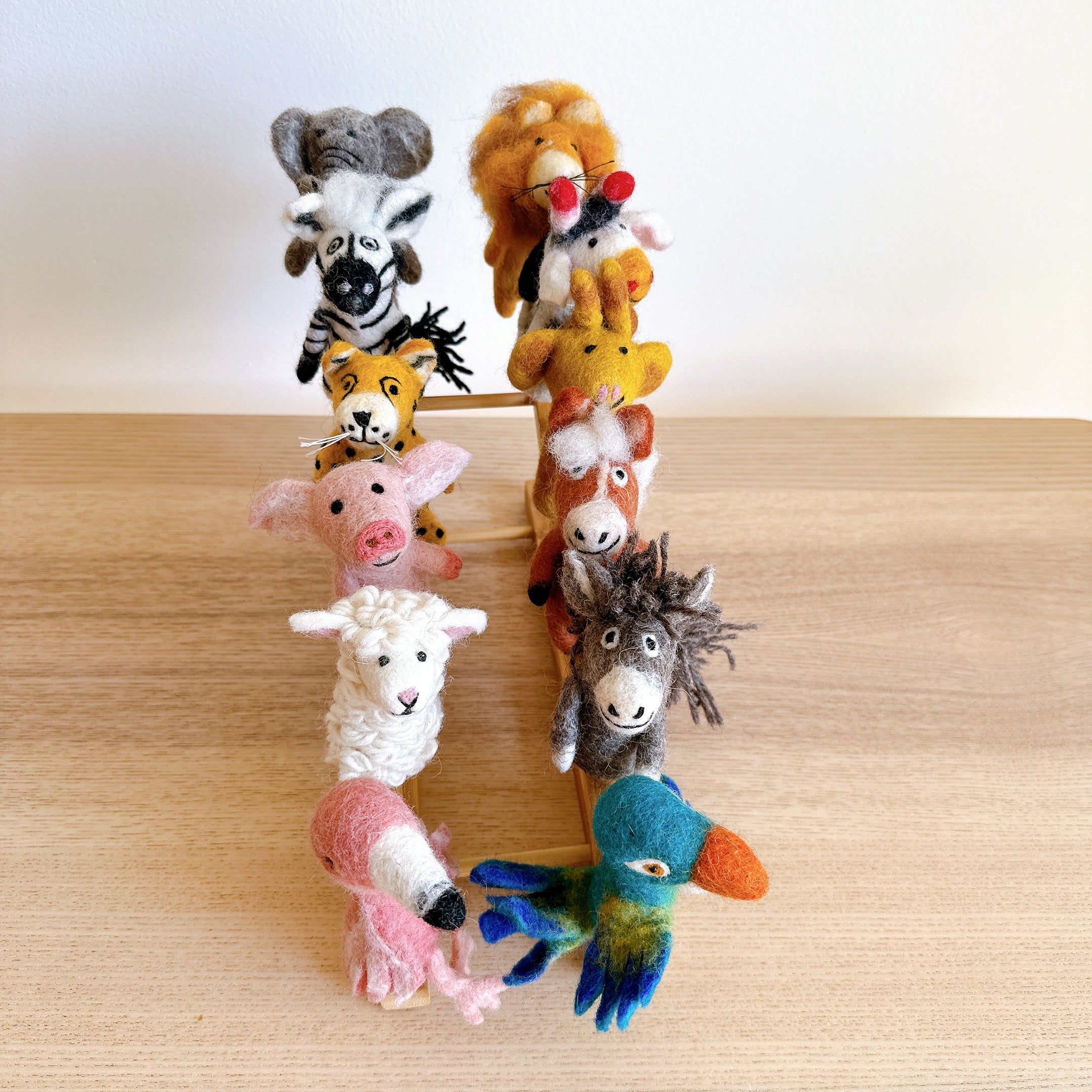 Get your own Wool Felt Finger Puppet Set  (12 pieces)