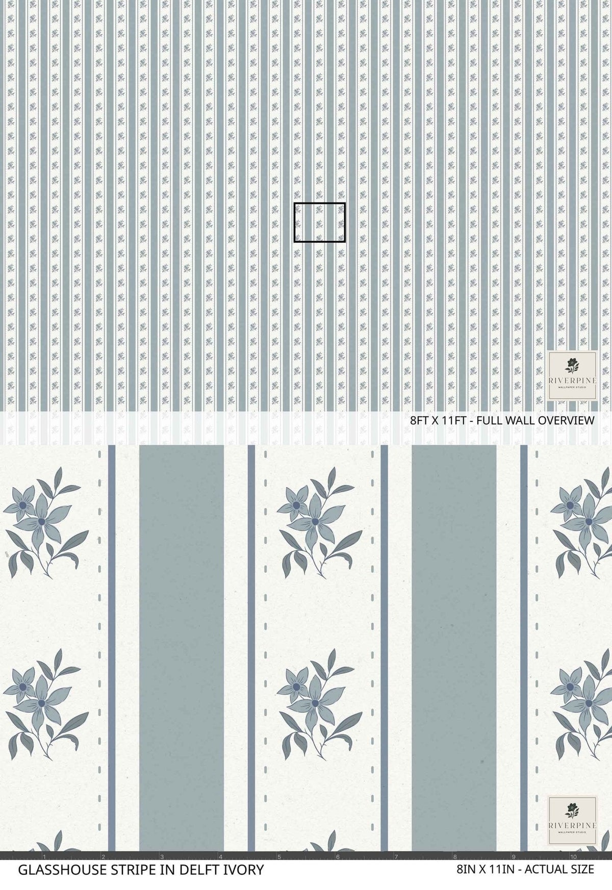 Glasshouse Stripe in Delft Ivory