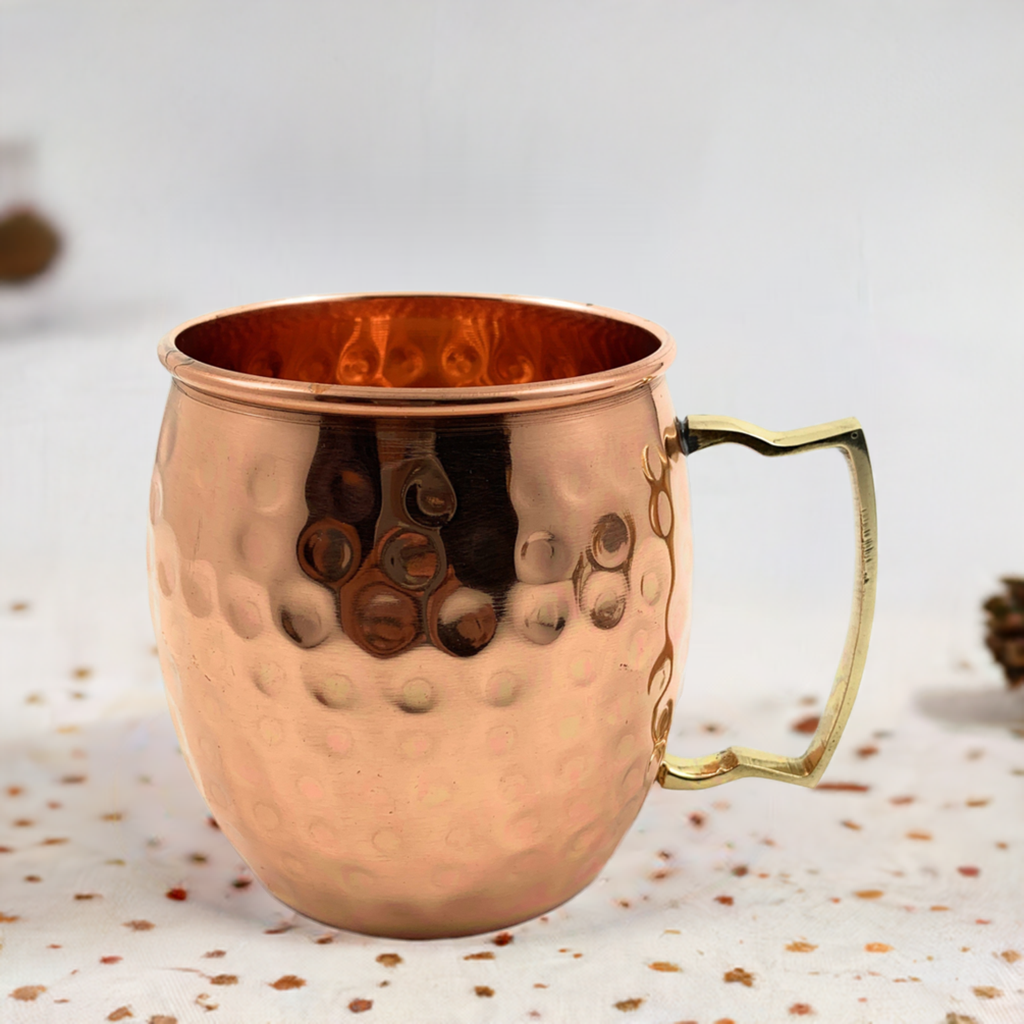 Vibhsa Hammered Moscow Mule Mugs, Set of 2