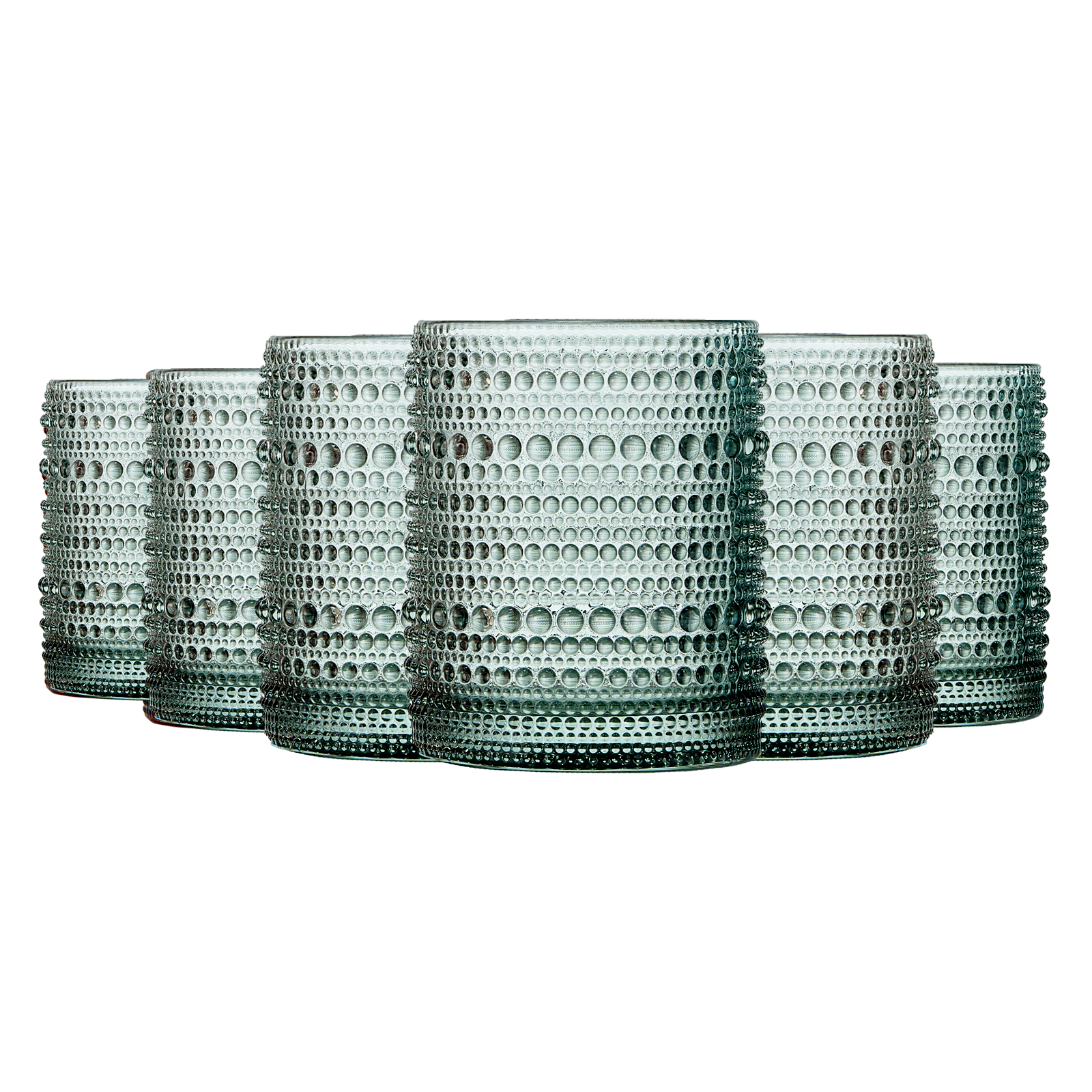 Tonal Hobnail Lowball Glassware, Set of 6