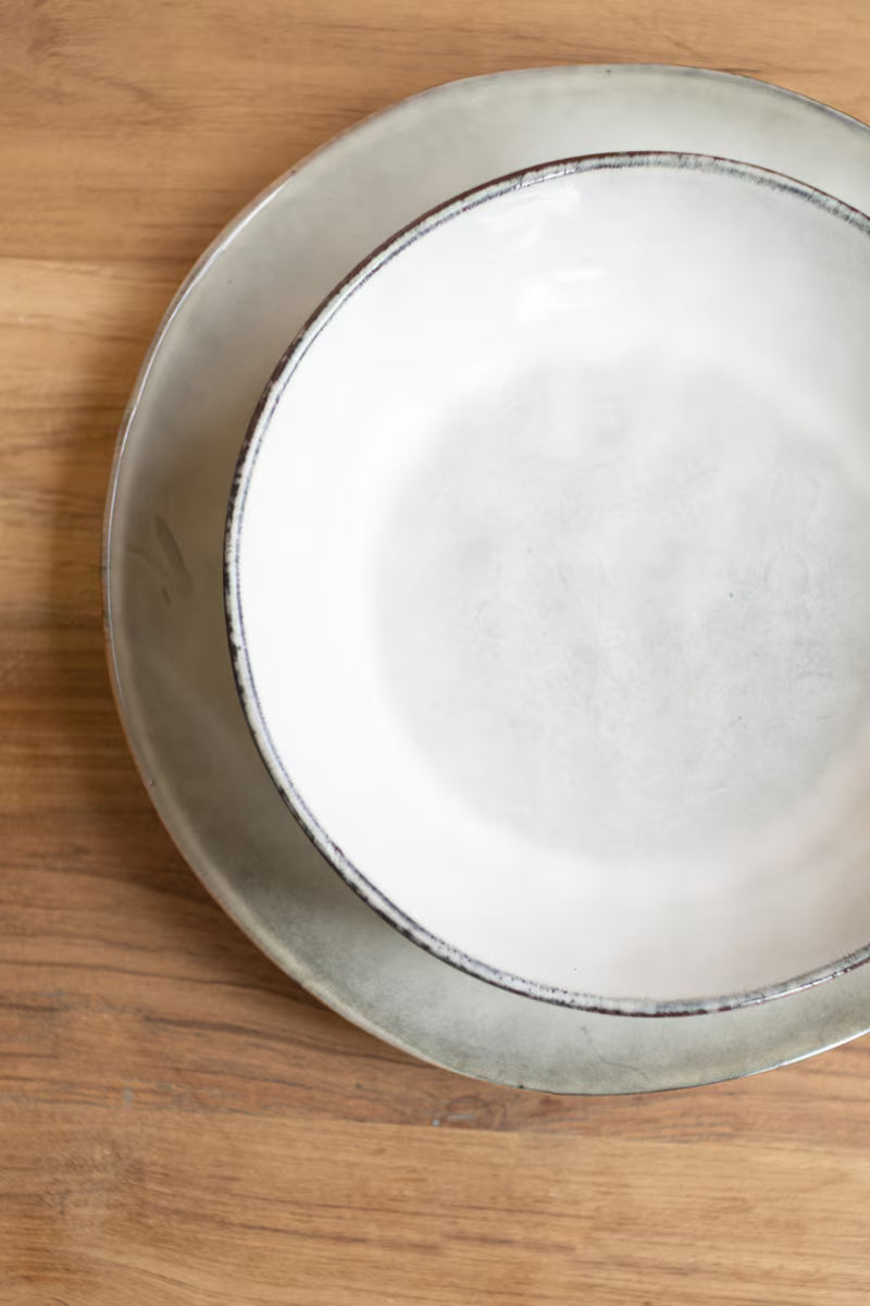 Antique Grey Ceramic Place Setting