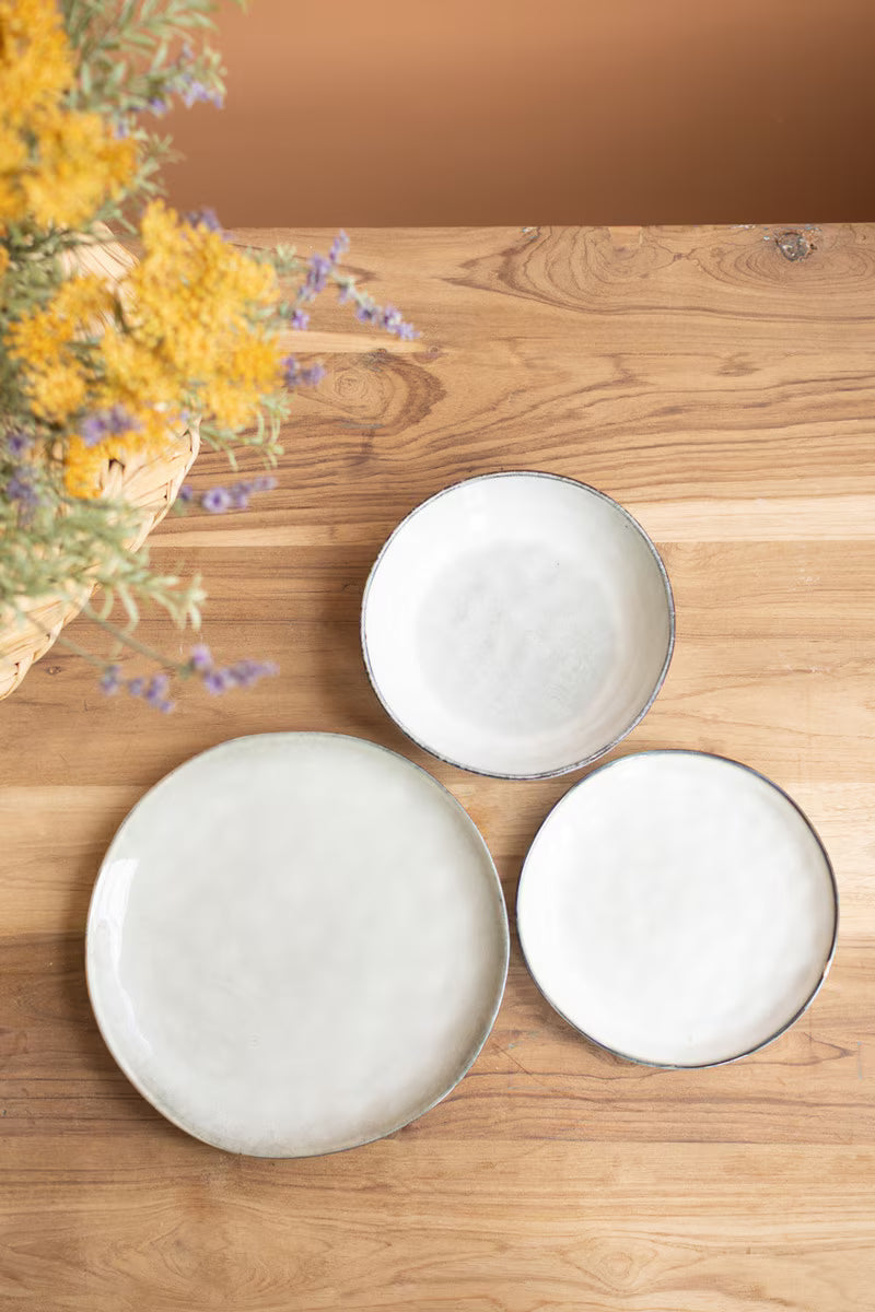 Antique Grey Ceramic Place Setting